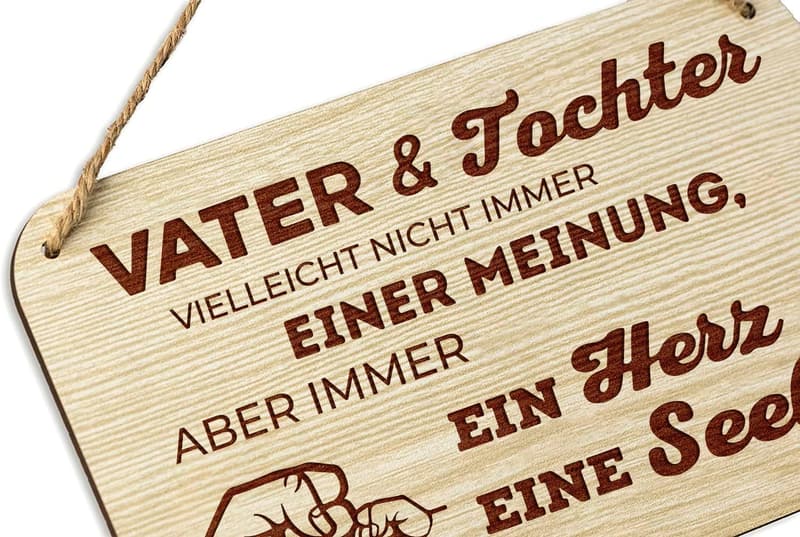 Holzschild zum Geburtstag für Papa – witziges Geschenk für Väter