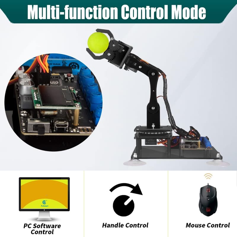 Adeept Roboterarm-Kit mit OLED-Display für Arduino | DIY STEAM Kit