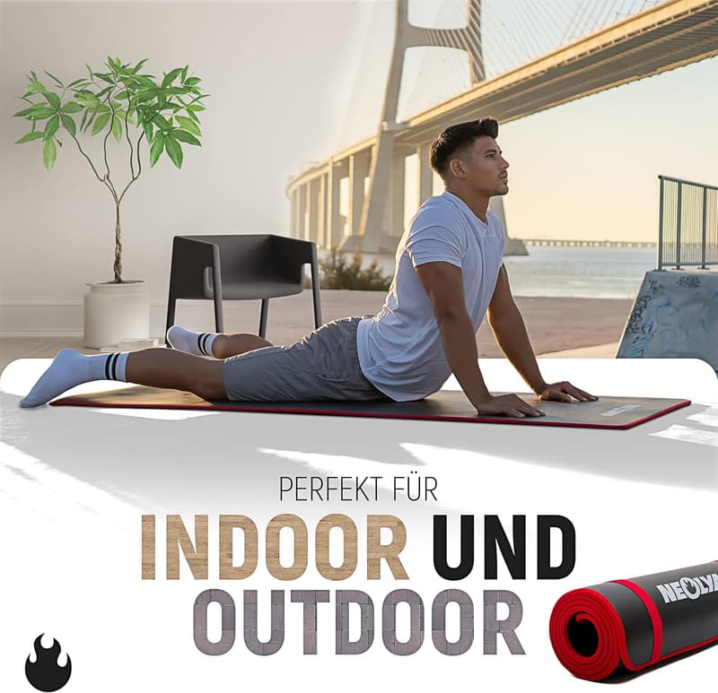 Extra dicke rutschfeste Fitnessmatte mit E-Book und Tragegurt