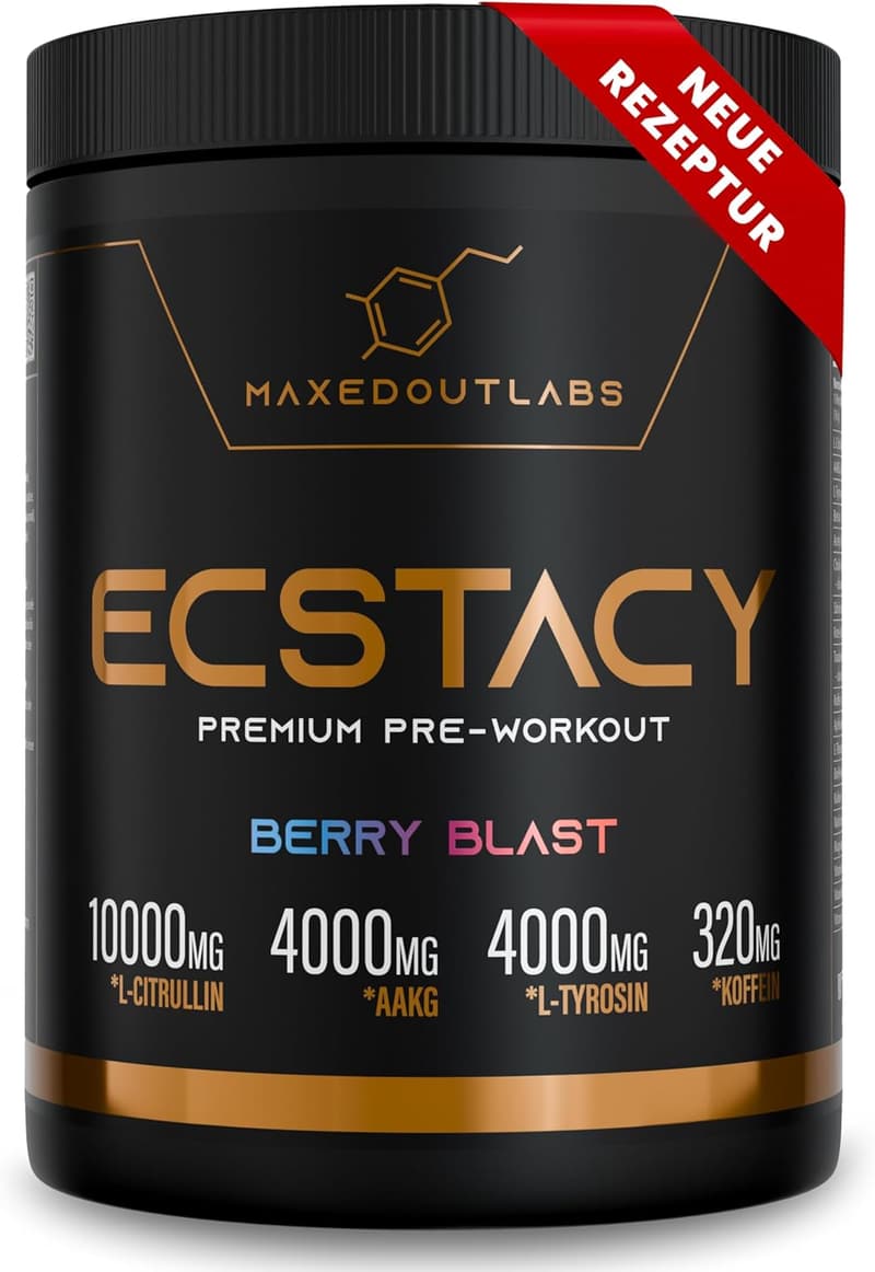 Hochdosierter Pre-Workout Booster für Fitness – ECSTACY (Beere)