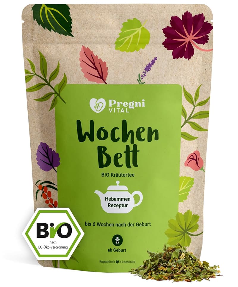 Wochenbett-Tee für Rückbildung – 100% BIO mit Frauenmantel & Schafgarbe
