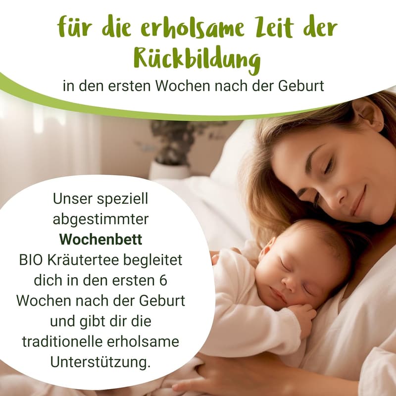 Wochenbett-Tee für Rückbildung – 100% BIO mit Frauenmantel & Schafgarbe