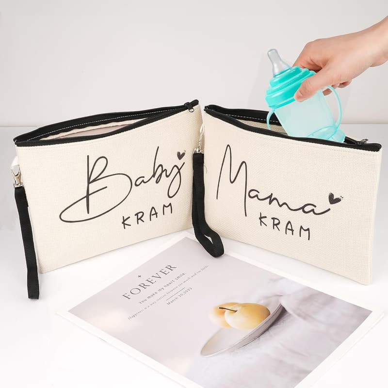 Geschenkset für werdende Mamas: Kosmetiktasche (2 Stück) zur Geburt