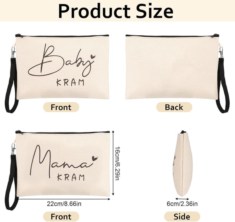 Geschenkset für werdende Mamas: Kosmetiktasche (2 Stück) zur Geburt