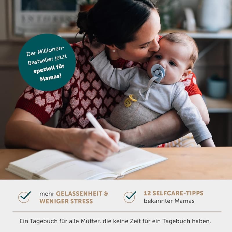 Muttertagsgeschenk: 6-Minuten-Tagebuch für Mama – Achtsamkeit & Selfcare
