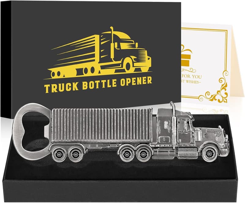 Personalisierter Flaschenöffner für Lkw-Fahrer als Vatertagsgeschenk