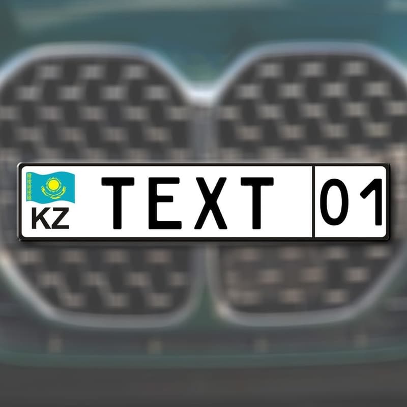 Namensschild für LKW im Kasachstan Design mit Wunschname