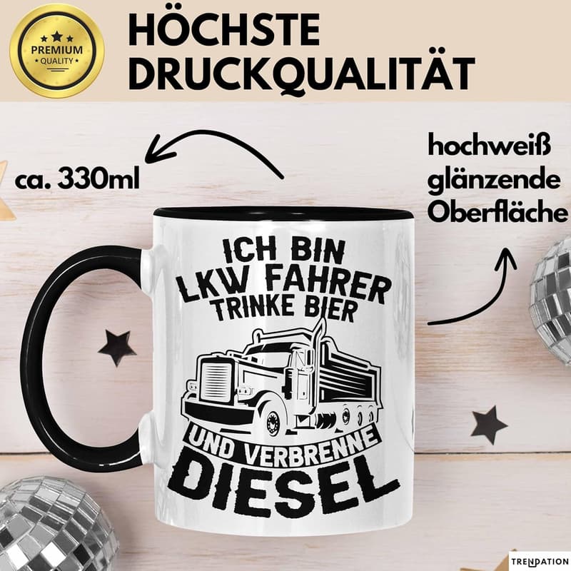 LKW Fahrer Tasse – Humorvoller Kaffee-Becher für Männer