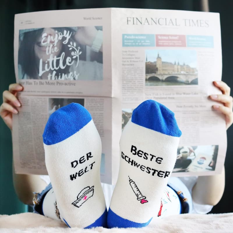 Lustige Baumwollsocken für Damen, 3er Set, Größe 39-42
