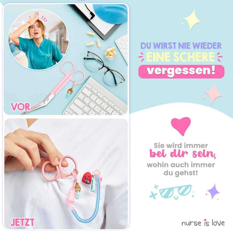 Scherenhalter für Krankenschwestern aus Silikon mit Schlüsselanhänger