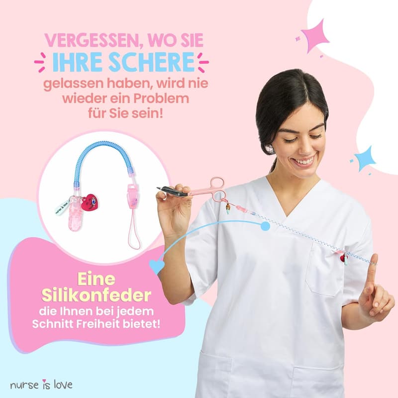 Scherenhalter für Krankenschwestern aus Silikon mit Schlüsselanhänger