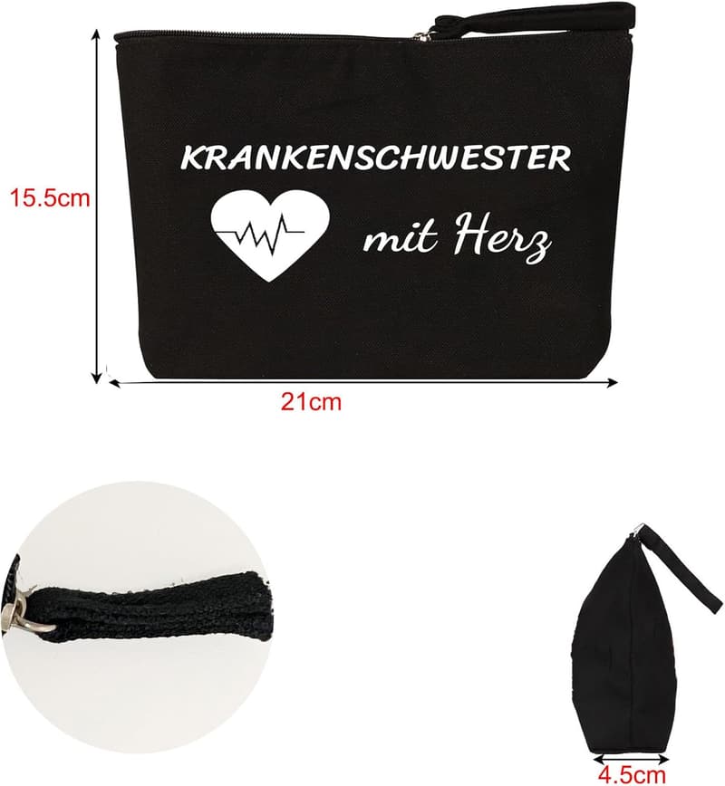 Krankenschwester Set: Kosmetiktasche und Schlüsselanhänger als Dankeschön