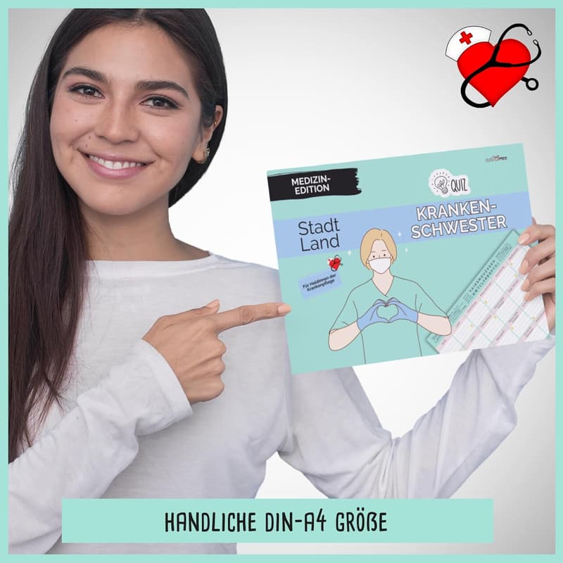 Ratespiel für Krankenschwestern - Danke Geschenk - 50 Blatt DIN A4