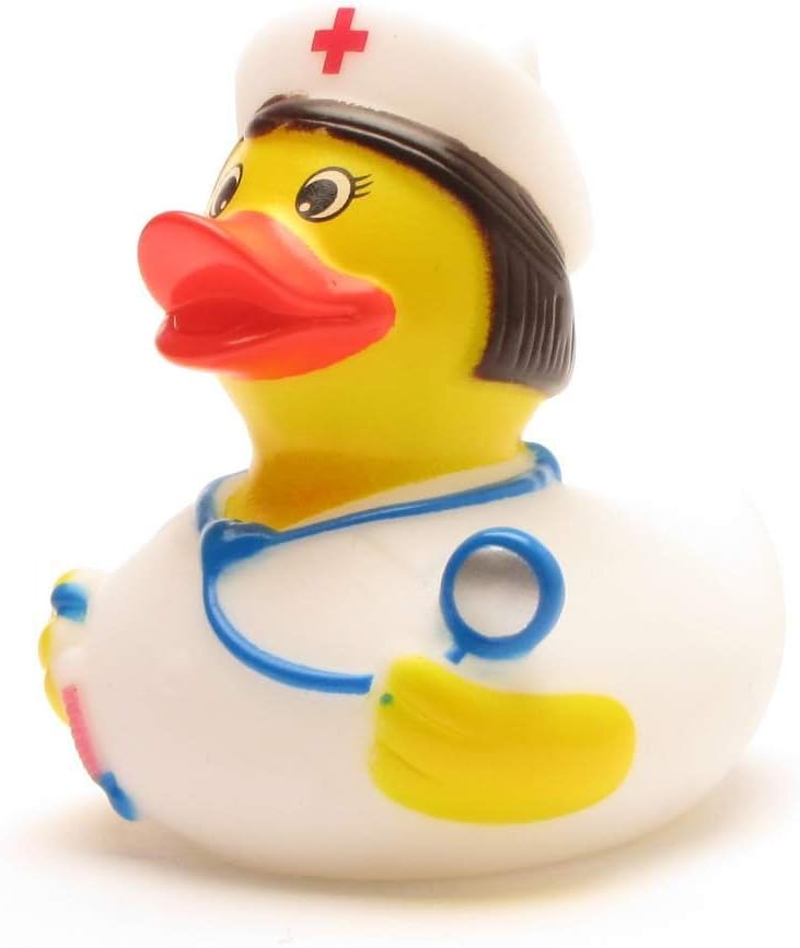 Badeente Krankenschwester mit Schlüsselanhänger - Geschenk für Mediziner