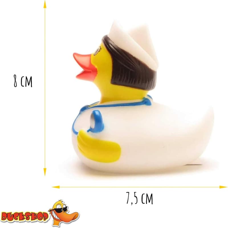 Badeente Krankenschwester mit Schlüsselanhänger - Geschenk für Mediziner