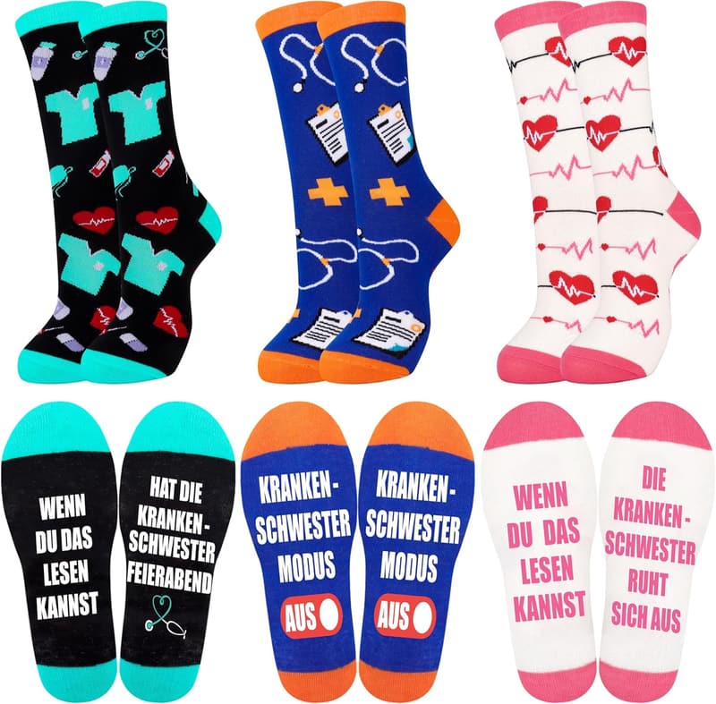 Socken für Frauen 60. Geburtstag – Geschenkidee für Krankenschwestern