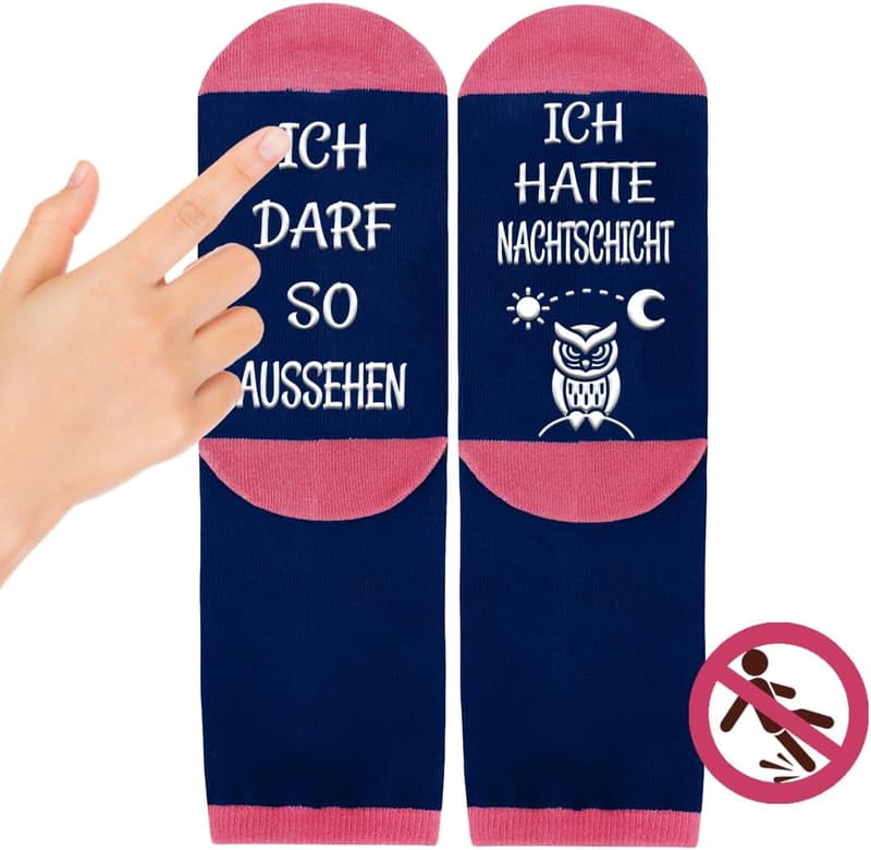 Lustige Baumwoll-Socken für Frauen 39-42 – Geschenk zum Geburtstag oder Weihnachten