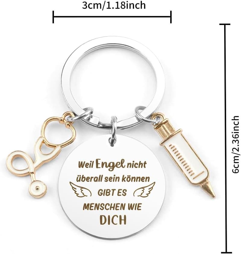 Geschenkidee für Krankenschwestern: Personalisierter Schlüsselanhänger