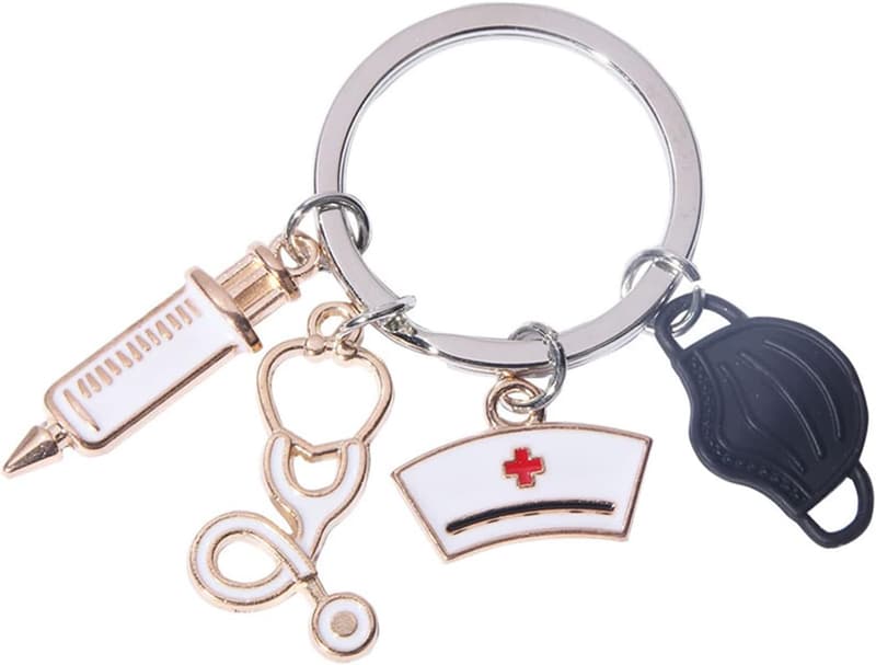 Schlüsselanhänger für Krankenschwestern mit graviertem Herz – Geschenk für Freundinnen