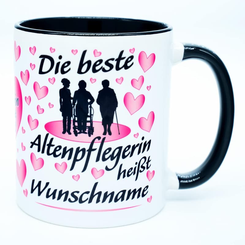 Personalisierte Tasse für Altenpflegerinnen – Lustiges Geburtstagsgeschenk