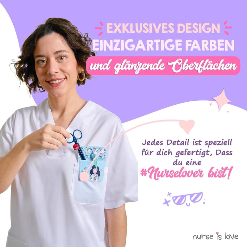 Pflegeverbandschere aus Edelstahl mit buntem Design für Krankenschwestern