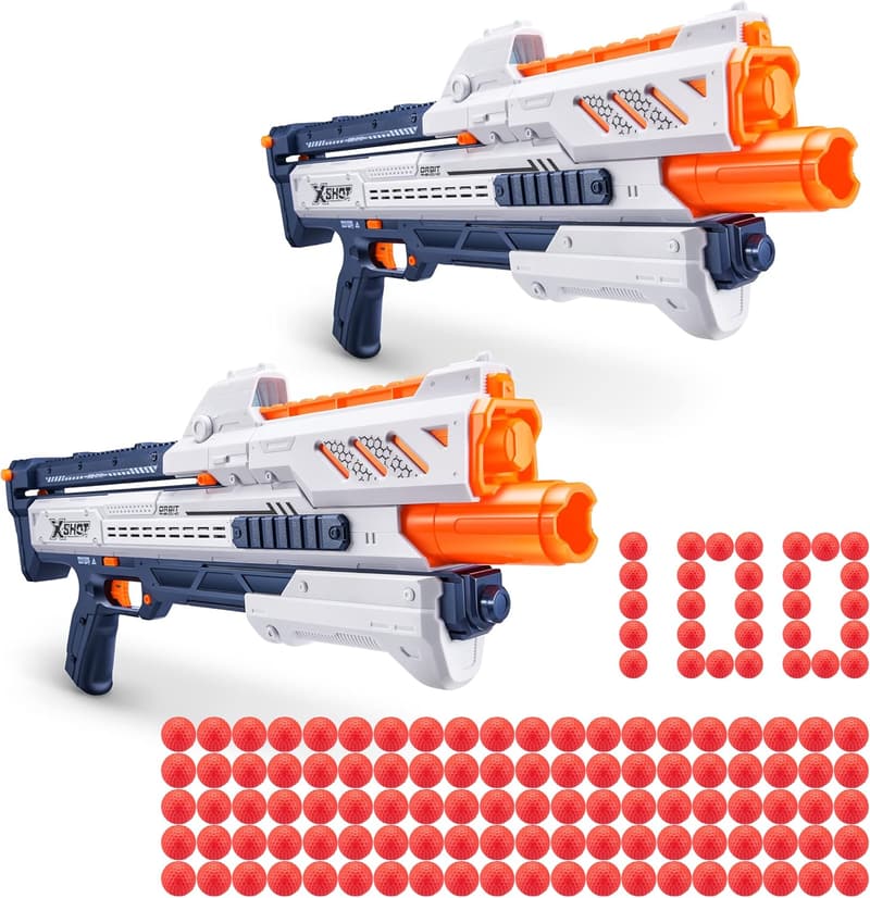 X-Shot Chaos Orbit Kugelblaster 2er Set mit 100 Dartkugeln