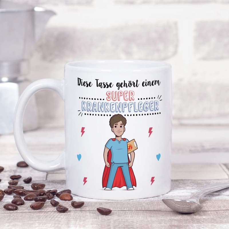 Geschenk für Krankenpfleger - Lustige Keramiktasse 350 ml