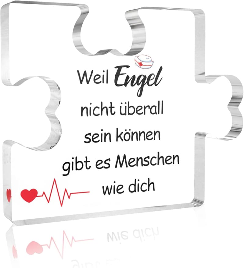 Geschenk für Pflegekräfte: Motivations-Acrylplakette für Krankenschwestern