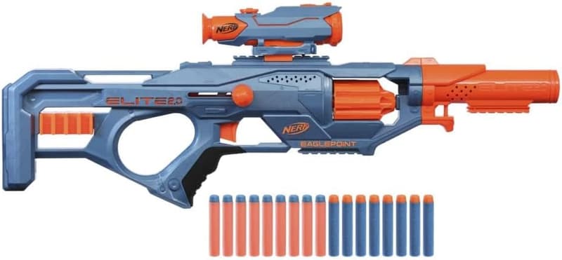 Nerf Elite 2.0 Eaglepoint RD-8 Blaster mit 8-Dart Trommel und 16 Darts
