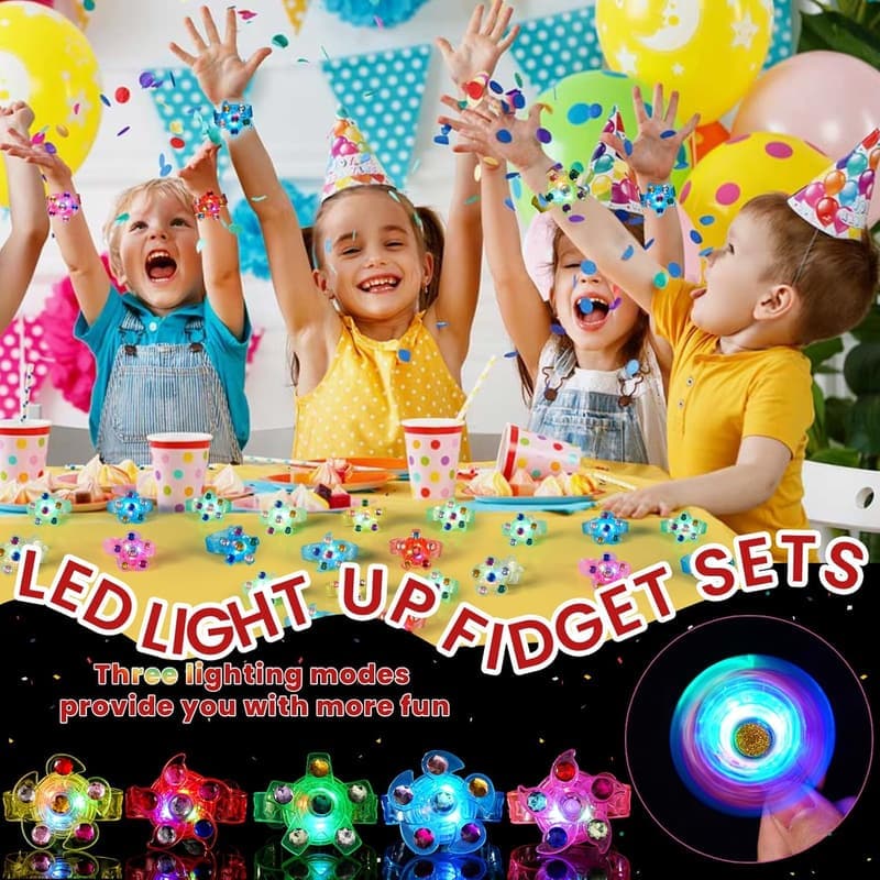 Leuchtende LED Armbänder für Kindergeburtstag – 24er Set