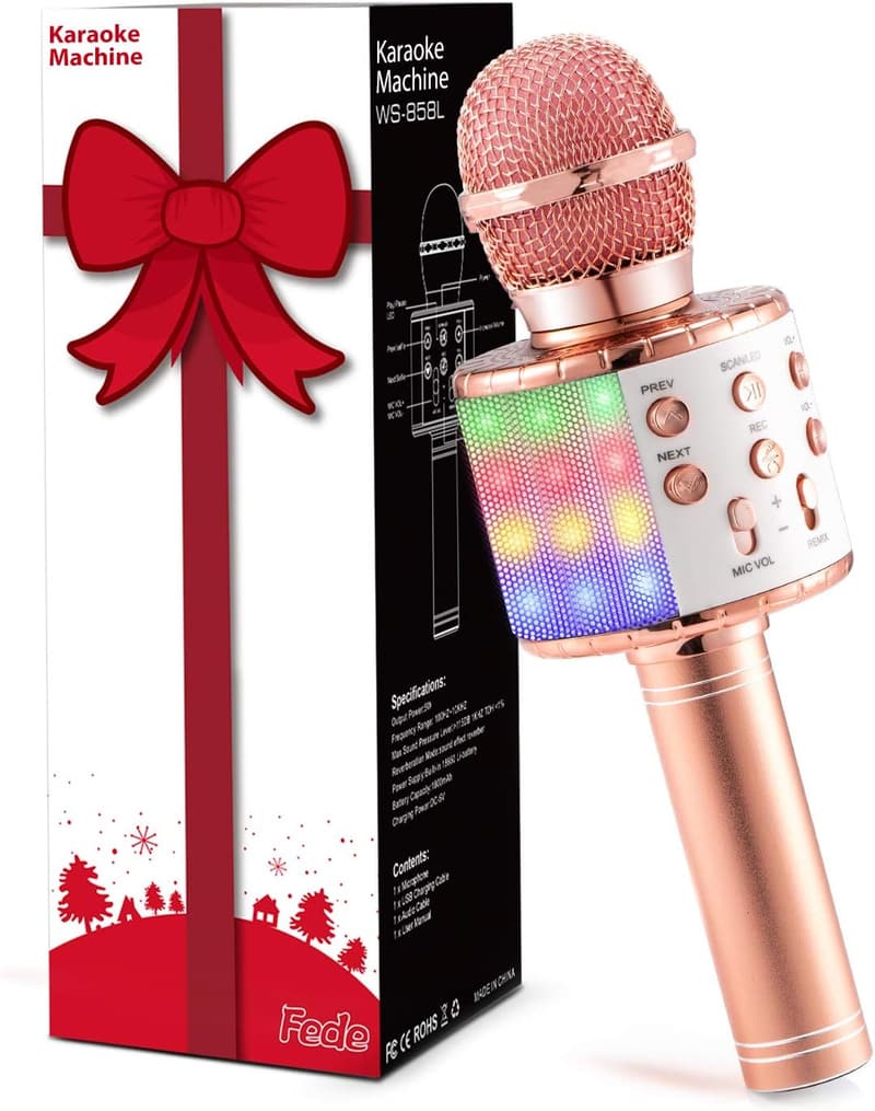 Tragbares Bluetooth Karaoke Mikrofon für Kinder und Teenager