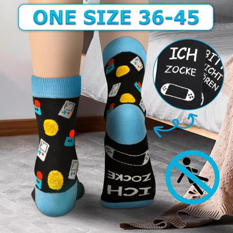 Lustige Gaming-Socken für Gamer - 