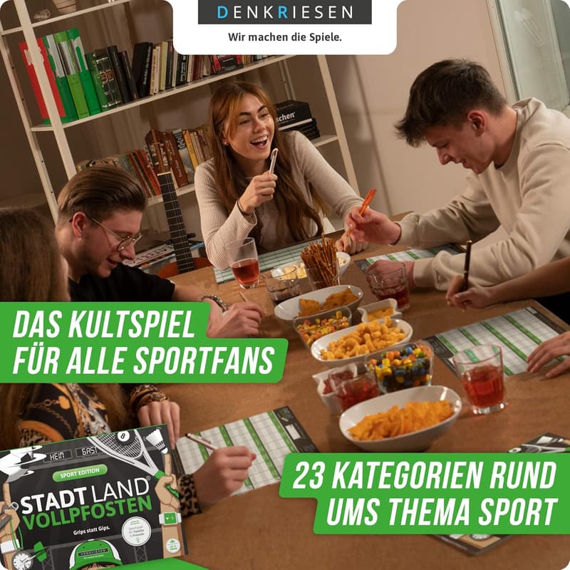 DENKRIESEN Stadt Land Fluss - Sport Edition für kreative Mannschaftsabende