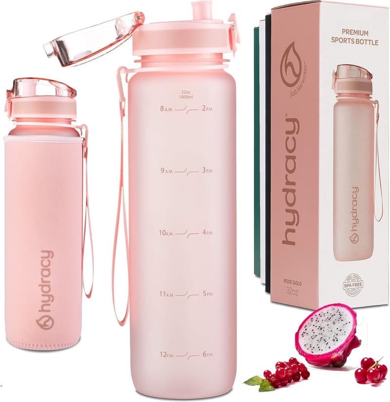 Hydracy 1L Trinkflasche mit Fruchteinsatz - Auslaufsicher und BPA-frei