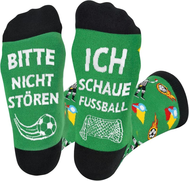 Lustige Fußballsocken mit Spruch für Männer und Frauen – Fanartikel und Geschenke