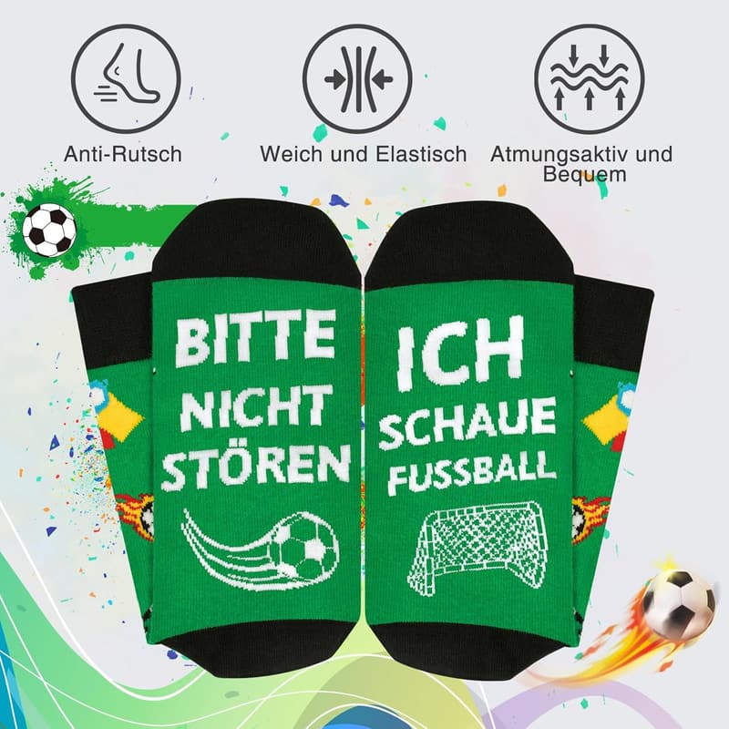 Lustige Fußballsocken mit Spruch für Männer und Frauen – Fanartikel und Geschenke