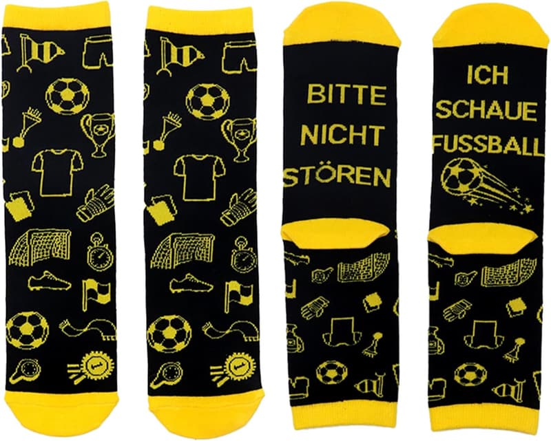 Lustige Fußballsocken für Männer - Geschenke zum Vatertag und Geburtstag