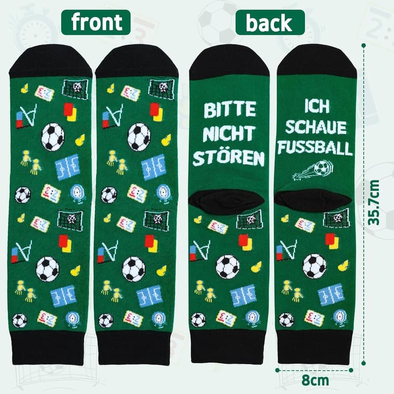 Lustige Fußballsocken mit Spruch für Männer