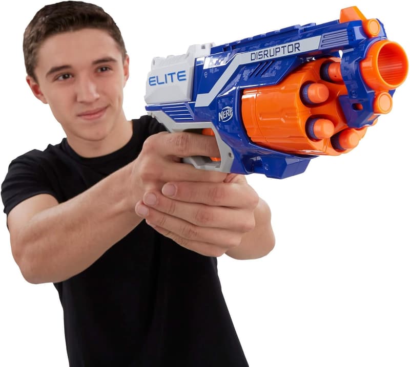 NERF N-Strike Elite Disruptor Spielzeugblaster mit Trommelmagazin