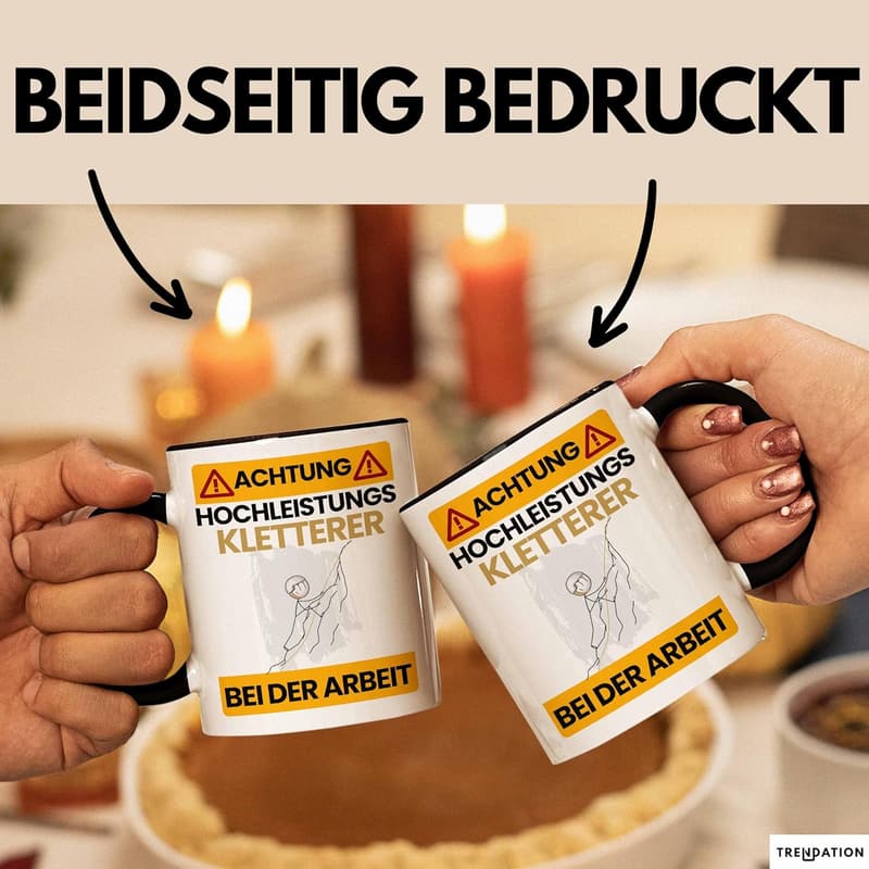 Lustige Kletterer Tasse mit Spruch – Geschenkidee für Kletterer