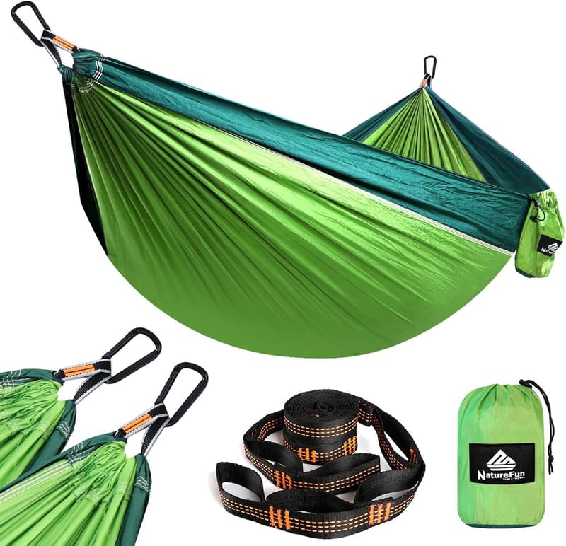 NATUREFUN Ultraleichte Camping-Hängematte, 300 kg Tragkraft, Atmungsaktiv