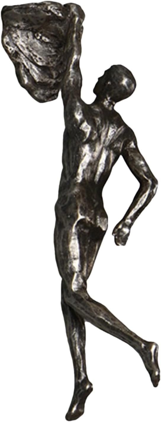 Klettermann Wandkunst aus Kunstharz - Moderne Dekoration für Zuhause
