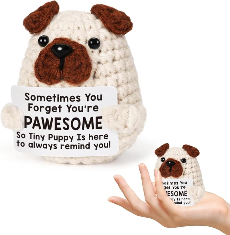 Emotionale Unterstützung: Gehäkeltes Hundekuscheltier als positives Geschenk