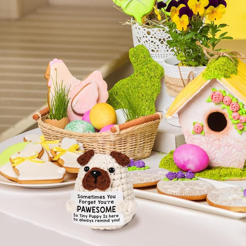 Emotionale Unterstützung: Gehäkeltes Hundekuscheltier als positives Geschenk