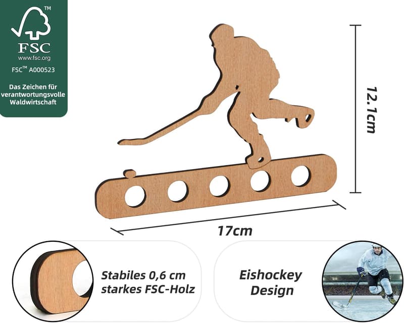 Eishockey Geldgeschenk aus Holz für Geburtstagsfans