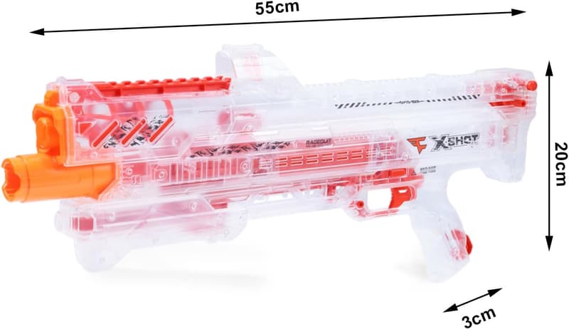 X-Shot Chaos Ragequit - Transparenter Blaster mit 24 Kugeln