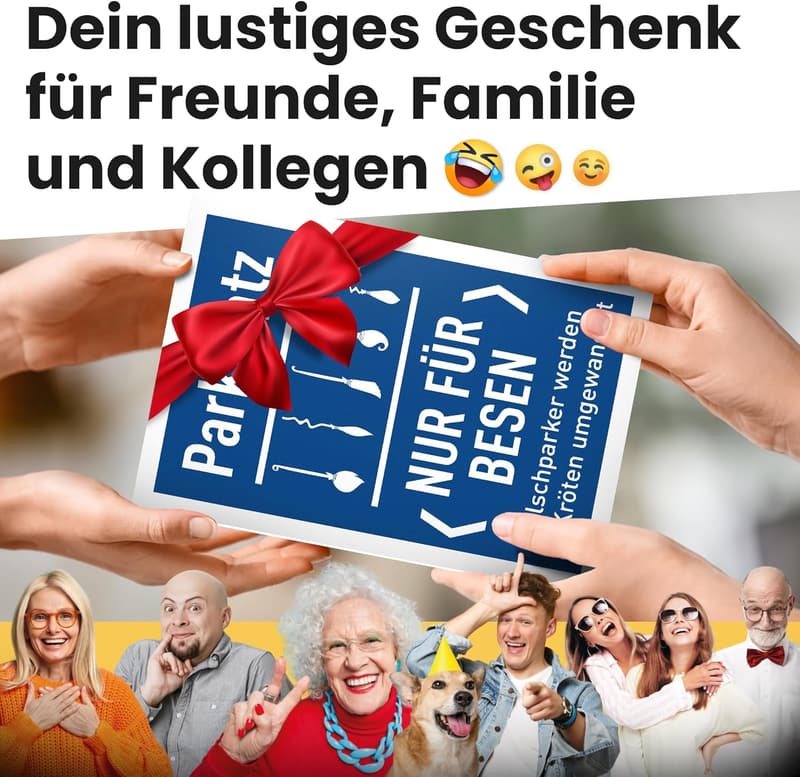 Geburtstagsgeschenk für Frauen - Hexen Parkplatz Schild 30 x 20 cm