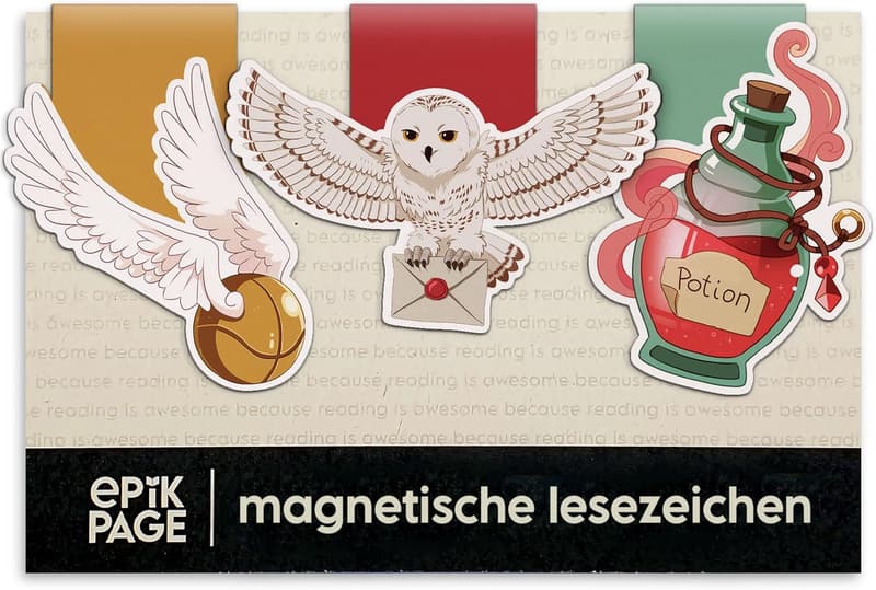 Magnetische Lesezeichen im Zauber-Thema – 3er-Set für Buchliebhaber