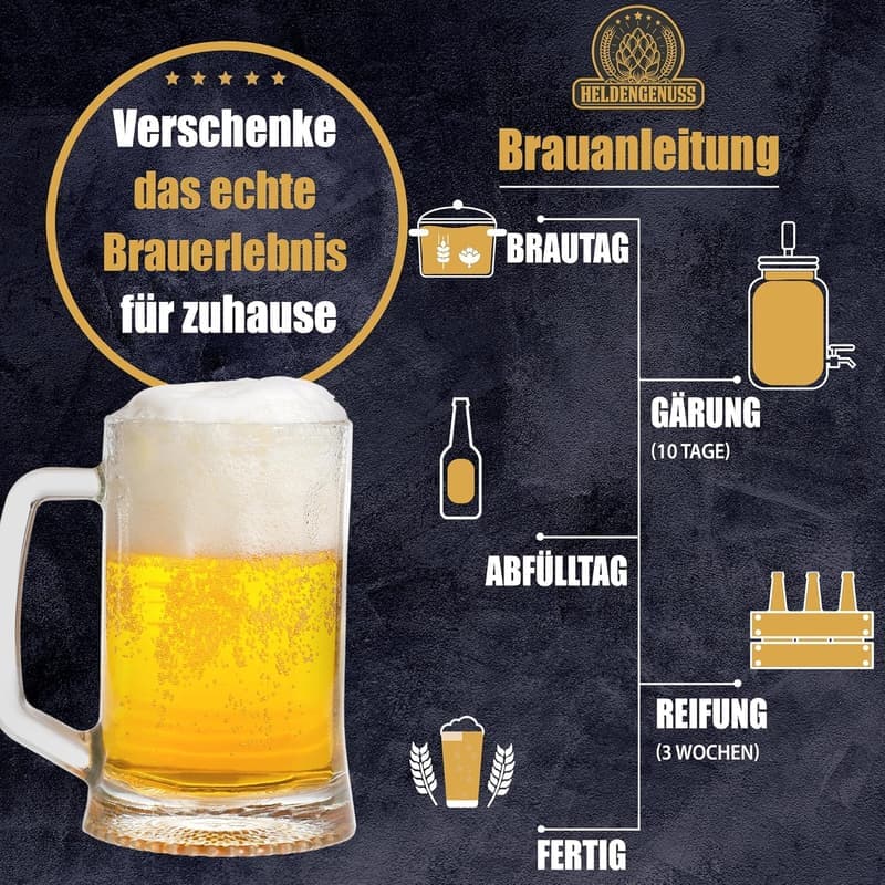Bierbrauset Helles - 5L Set für Männer mit Videoanleitung