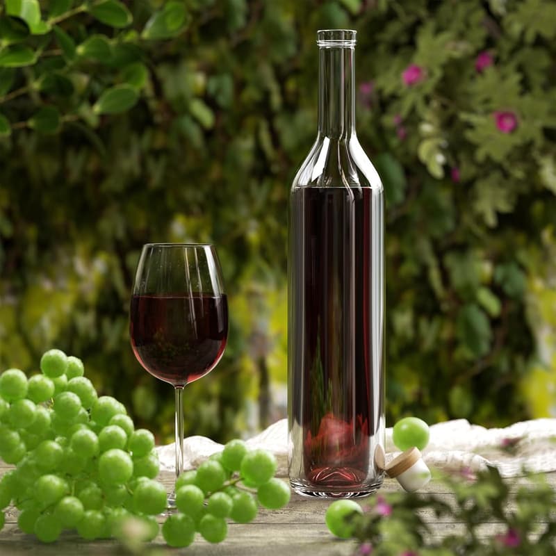 Set mit 10 Glasflaschen (750 ml) mit Korkdeckel und Verschlusskappen